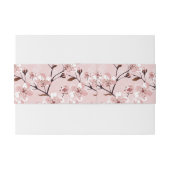 Cherry Blossom Flowers Pattern Uitnodigingen Wikkel (Achterkant Voorbeeld)