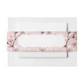 Cherry Blossom Flowers Pattern Uitnodigingen Wikkel (Voorkant Voorbeeld)