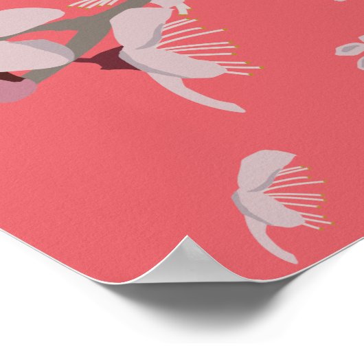Cherry Blossom Flowers Poster (Hoek)