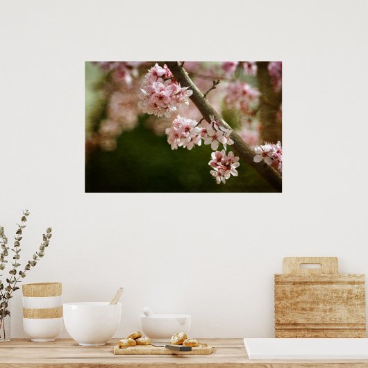 Cherry Blossom Flowers Poster (Keuken)