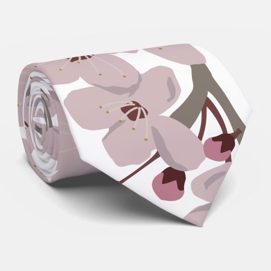 Cherry Blossom Flowers Stropdas (Opgerold)