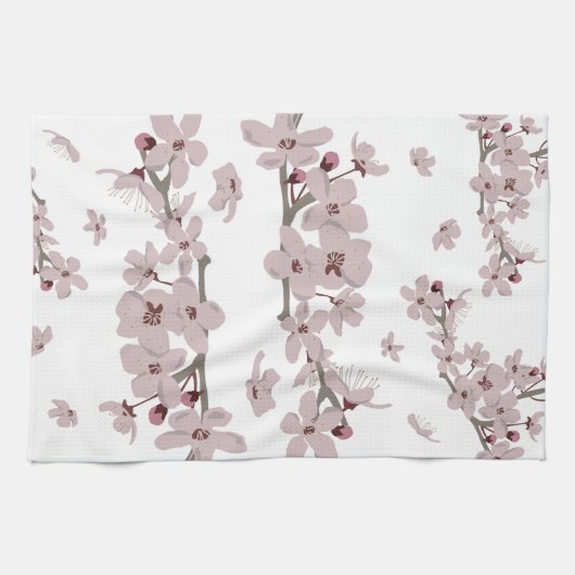 Cherry Blossom Flowers Theedoek (Horizontaal)