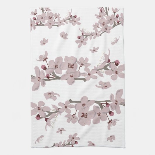 Cherry Blossom Flowers Theedoek (Verticaal)