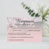 Cherry Blossom Flowers Weddenschap RSVP-kaarten RSVP Kaartje (Staand voorkant)