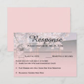 Cherry Blossom Flowers Weddenschap RSVP-kaarten RSVP Kaartje (Voorkant / Achterkant)