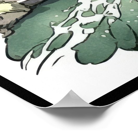 Cherry Blossom Forest in Bloom op de lentaander Poster (Hoek)