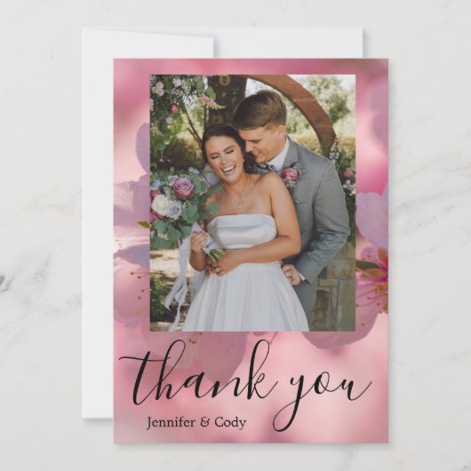 Cherry Blossom Foto Dank je Kaart (Voorkant)