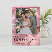 Cherry Blossom Foto Dank je Kaart (Staand voorkant)