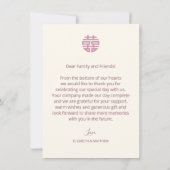 Cherry Blossom Foto Weddenschap Bedankt (Achterkant)