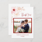 Cherry Blossom Foto Weddenschap Hartelijk dank Bedankkaart (Voorkant / Achterkant)