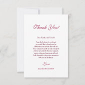 Cherry Blossom Foto Weddenschap Hartelijk dank Bedankkaart (Achterkant)