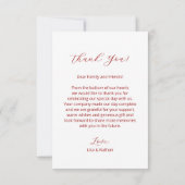 Cherry Blossom Foto Weddenschap Hartelijk dank Bedankkaart (Achterkant)