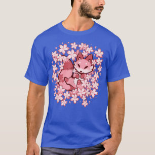 Cherry Blossom Fox - Cute Pink Fox T-shirt