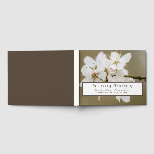 Cherry Blossom Funeral Memorial Guest Book Gastenboek (Volledig)