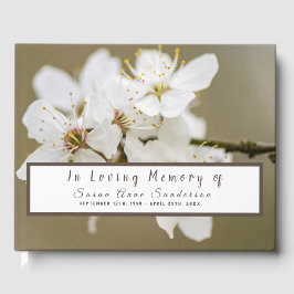 Cherry Blossom Funeral Memorial Guest Book Gastenboek