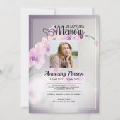 Cherry blossom Funeral order of service Invitation Kaart (Voorkant)