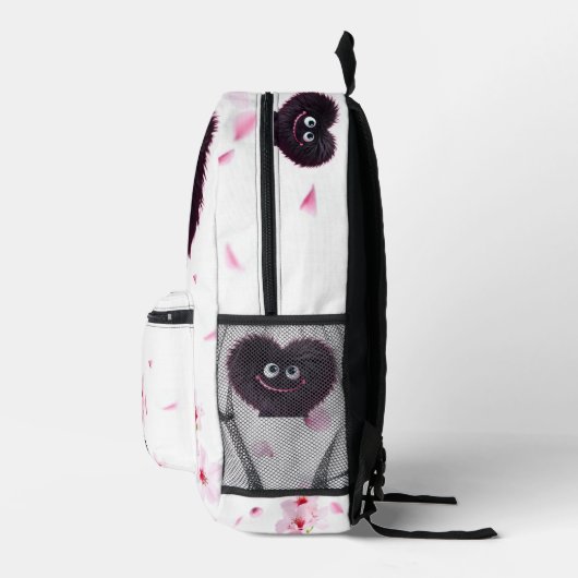 “Cherry Blossom Fuzzy Love” Print Cut Sew Bag Bedrukte Rugzak (Rechts)
