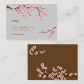 Cherry Blossom Garden Wedding RSVP-kaart Informatiekaartje (Voorkant / Achterkant)