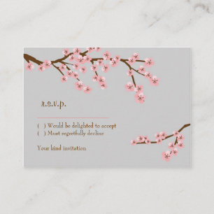 Cherry Blossom Garden Wedding RSVP-kaart Informatiekaartje