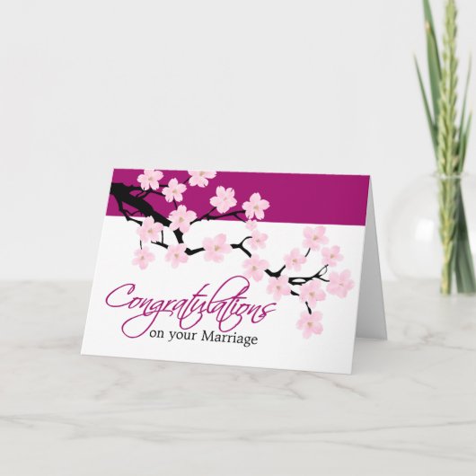 Cherry Blossom | Gefeliciteerd Kaart (Voorkant)