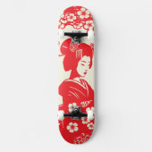 Cherry Blossom Geisha II Skateboard (Voorkant)
