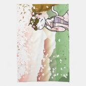 Cherry Blossom Geisha Kat Theedoek (Verticaal)