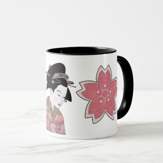 Cherry Blossom Geisha Mok (Voorkant rechts)