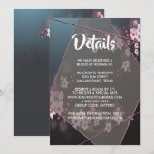 Cherry Blossom Geometric Floral Enclosure Kaart (Voorkant / Achterkant)