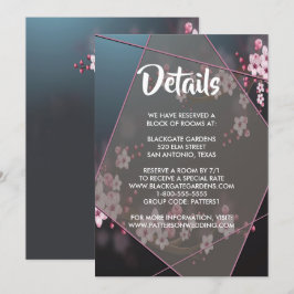 Cherry Blossom Geometric Floral Enclosure Kaart