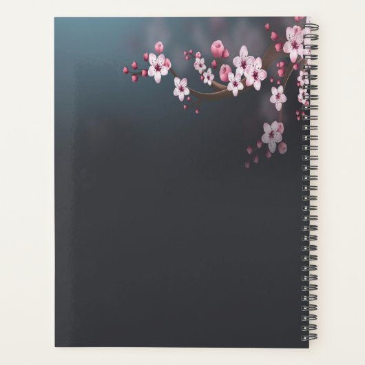 Cherry Blossom Geometric Floral Wedding planner (Achterkant)