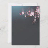 Cherry Blossom Geometrisch Bloemen Baby shower Kaart (Achterkant)