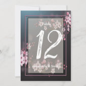 Cherry Blossom Geometrisch Bloemen tafelnummer (Voorkant)