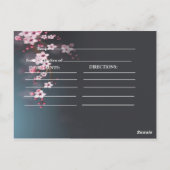 Cherry Blossom Geometrisch Vrijgezellenfeest Recep Briefkaart (Achterkant)