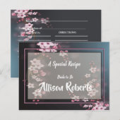 Cherry Blossom Geometrisch Vrijgezellenfeest Recep Briefkaart (Voorkant / Achterkant)