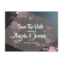 Cherry Blossom Geometrische Bloemen Bewaar de datu