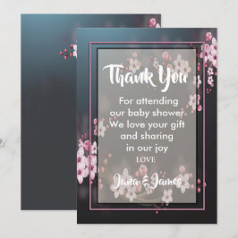 Cherry Blossom Geometrische Bloemen dank u Kaart