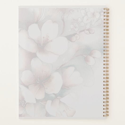 Cherry Blossom Gepersonaliseerde Planner (Achterkant)