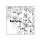 Cherry Blossom Gepersonaliseerde Wood Art Stamp Rubberstempel (Afrduk)