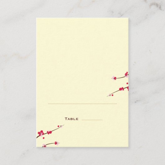 Cherry Blossom Gevouwen Plaats Kaarten Plaatskaartje (Voorkant)