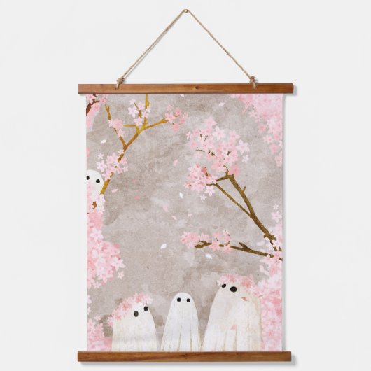 Cherry Blossom Ghosts Hangend Wandkleed (Voorkant)