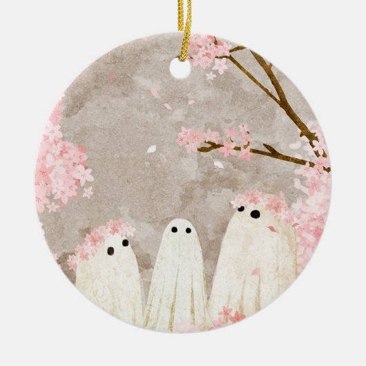 Cherry Blossom Ghosts Keramisch Ornament (Voorkant)