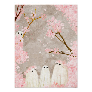Cherry Blossom Ghosts Perfect Poster