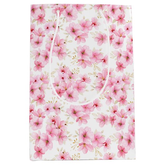 Cherry Blossom Gift Bag Medium Cadeauzakje (Voorkant)