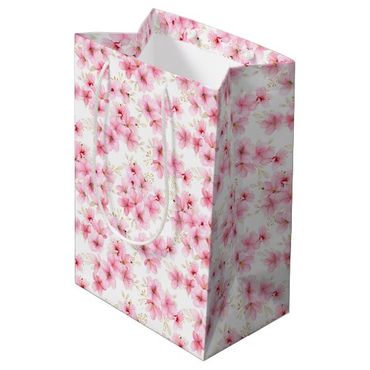 Cherry Blossom Gift Bag Medium Cadeauzakje (Achterkant Gekanteld)