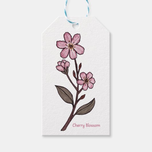 Cherry Blossom Gift Label Cadeaulabel (Voorkant)