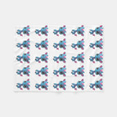 Cherry Blossom Giraffe Blanket Fleece Deken (Voorkant (Horizontaal))