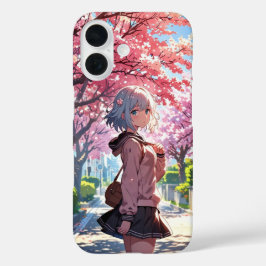 Cherry Blossom Girl iPhone 16 Hoesje