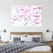 Cherry Blossom Girly Canvas Afdruk (Insitu (Slaapkamer))