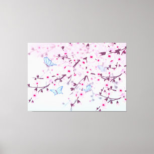 Cherry Blossom Girly Canvas Afdruk