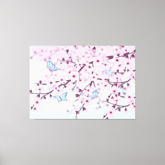 Cherry Blossom Girly Canvas Afdruk (Voorkant)